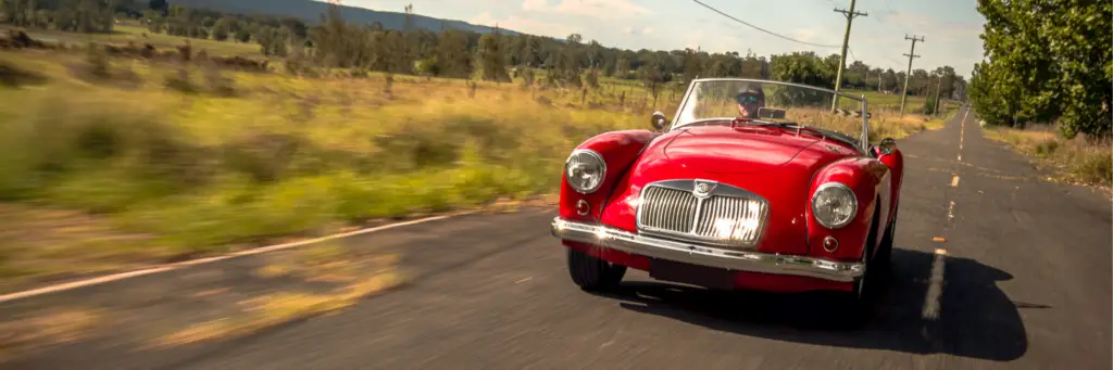 MGA Twin Cam Edition Red MG A driving